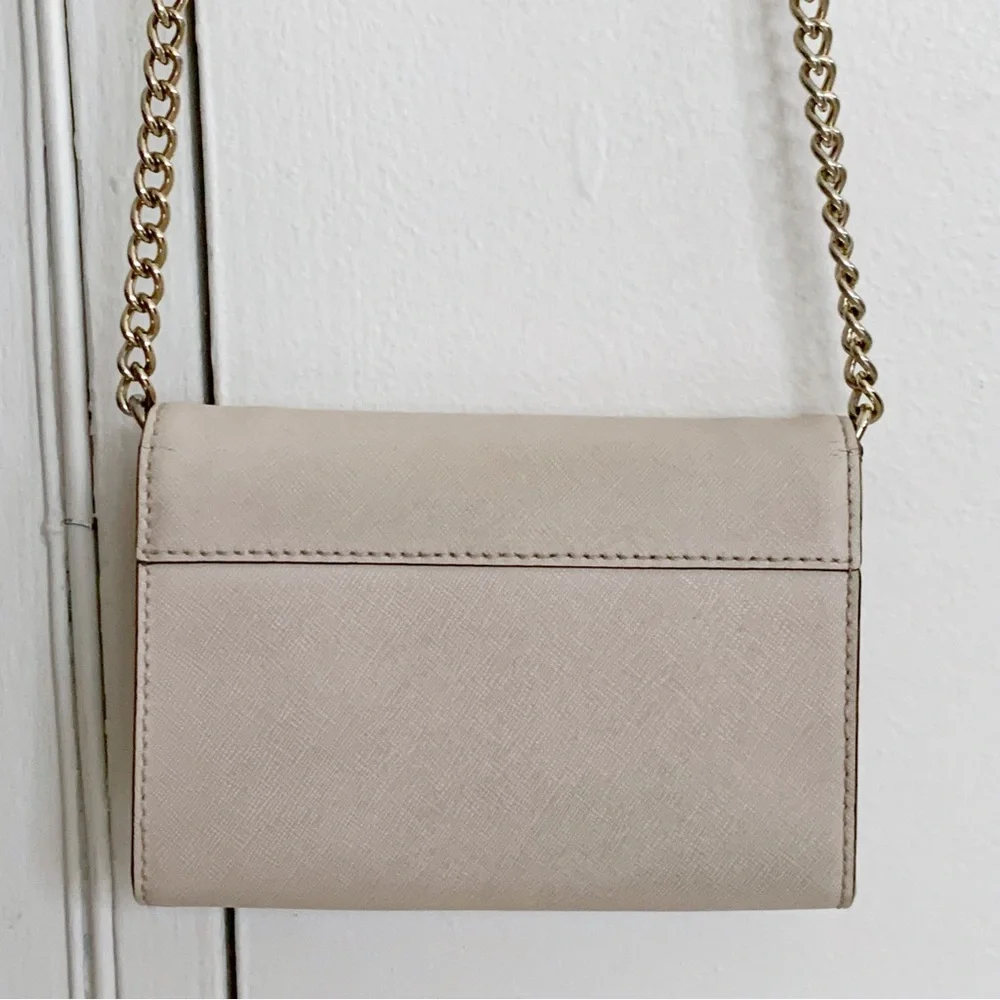 Kate Spade Cedar Street Cami Crossbody bag everyday small crisp linen neutral